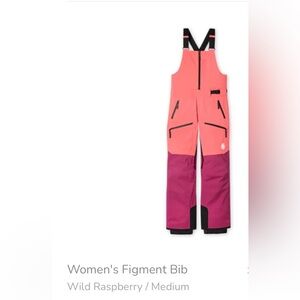 Women’s Stio Pink and Purple Performance Bibs Size Medium